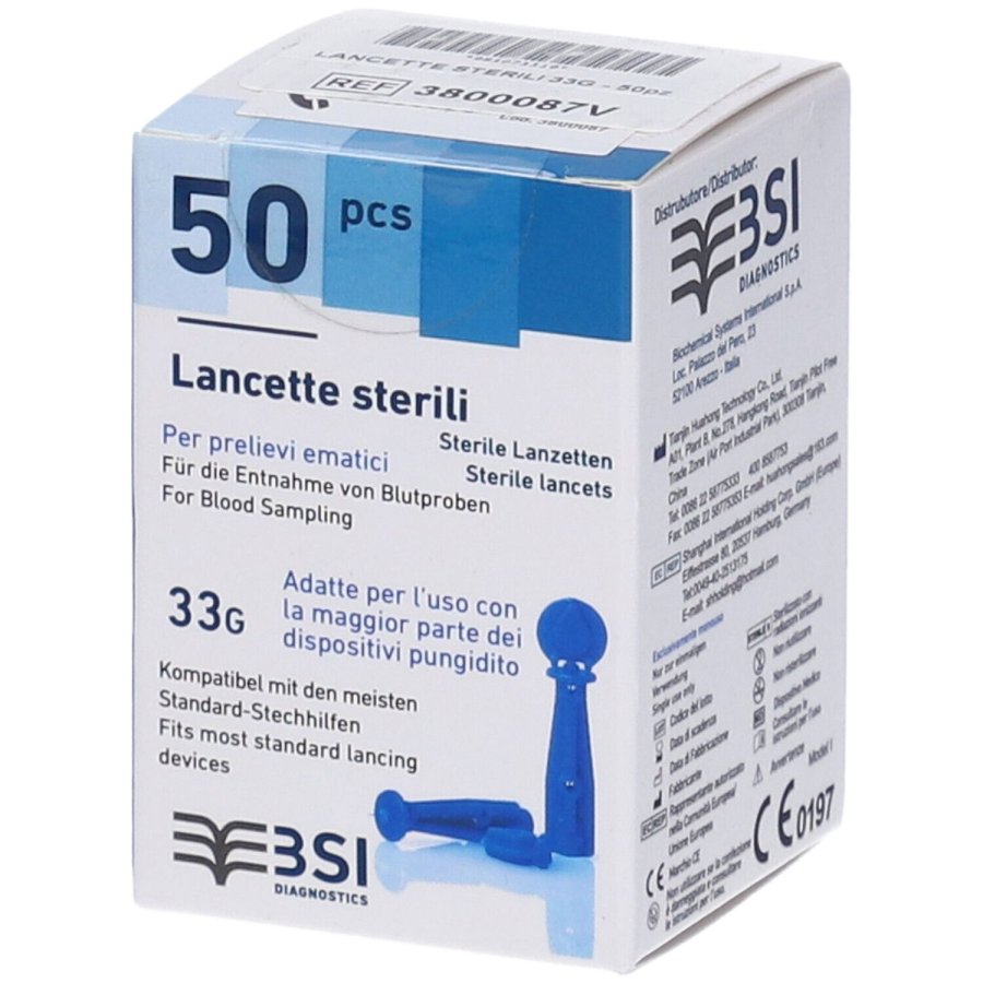 Lancette Huahong G33 50 pezzi – Aghi pungidito sterili per test glicemico