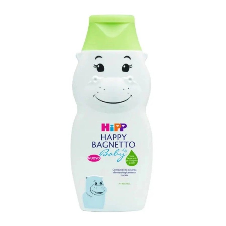 HiPP Happy, Bagnetto Baby Ippopotamo Detergente Delicato, 300 ml