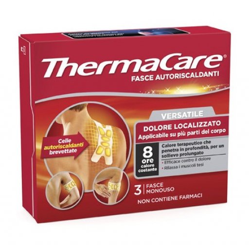 Thermacare Fasce Autoriscaldanti - Versatile Dolore Localizzato - 3 Pezzi - Terapia del Calore per Muscoli e Articolazioni - Johnson & Johnson