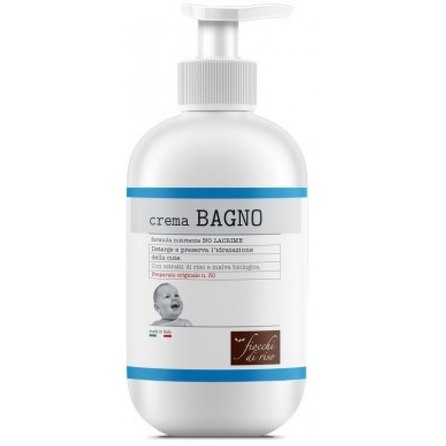 Fiocchi Di Riso Crema Bagno Idratante Detergente Bambini 400ml - Delicato detergente per la cura della pelle dei bambini