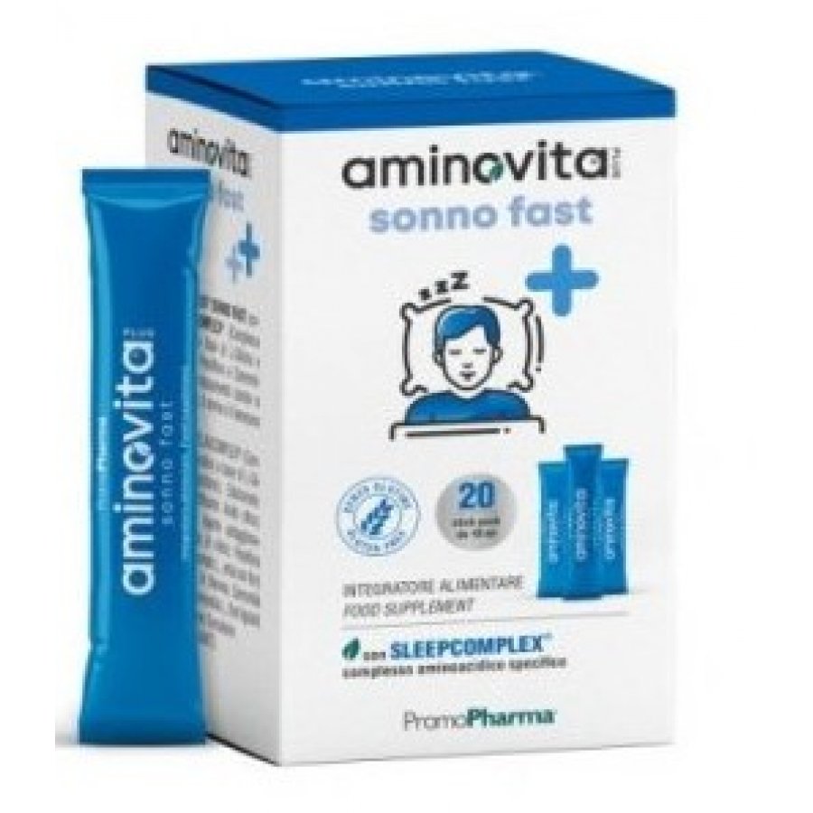 Aminovita Plus - Sonno Fast 20 Stick da 10ml - Integratore per un Sonno Riposante e Rigenerante