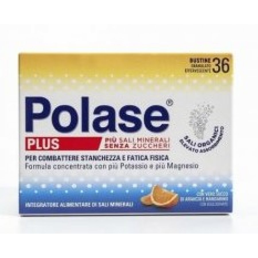 Polase Plus - Integratore Alimentare 36 Bustine Arancia, supporto energetico e vitaminico