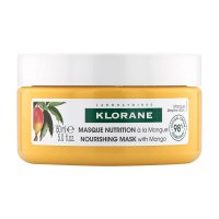 Klorane Maschera Nutritiva al Mango 150 ml - Trattamento Capelli Secchi e Danneggiati