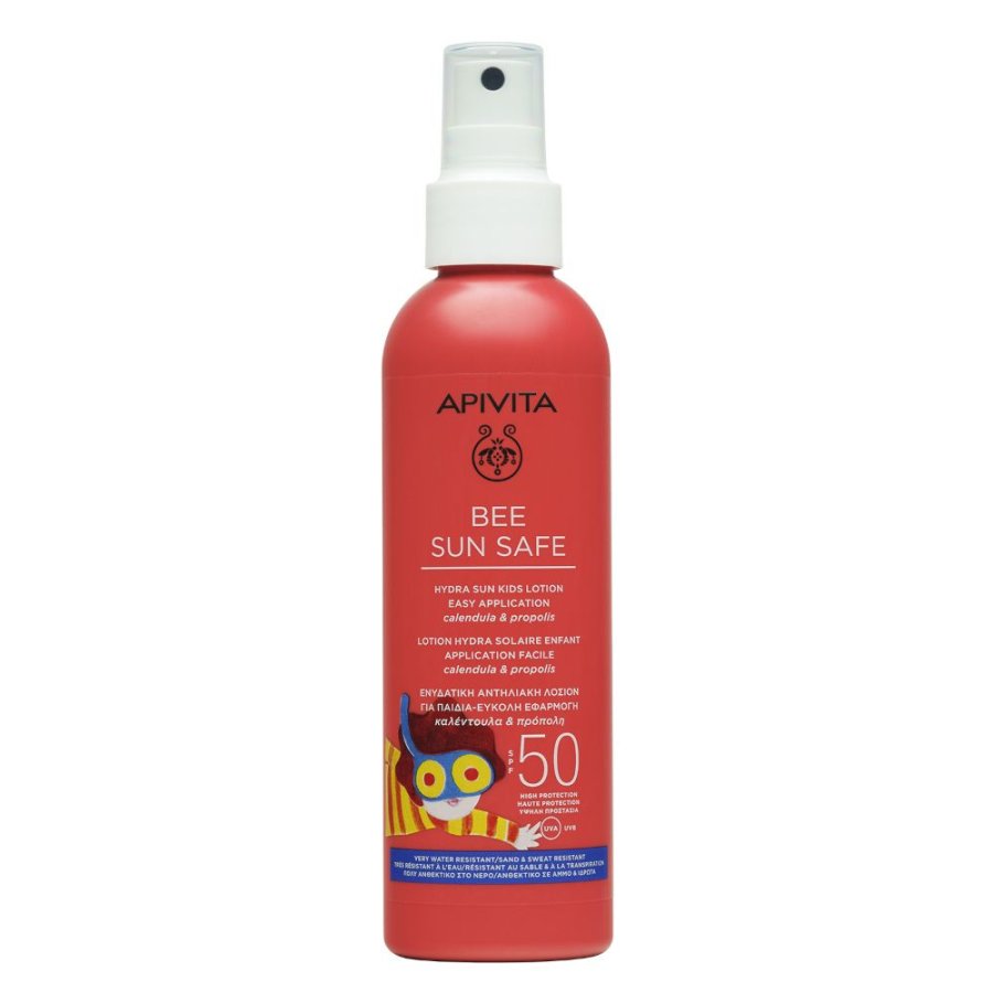 Apivita Bee Sun Safe Hydra Sun Lozione Spray Bambini SPF50, 200 ml