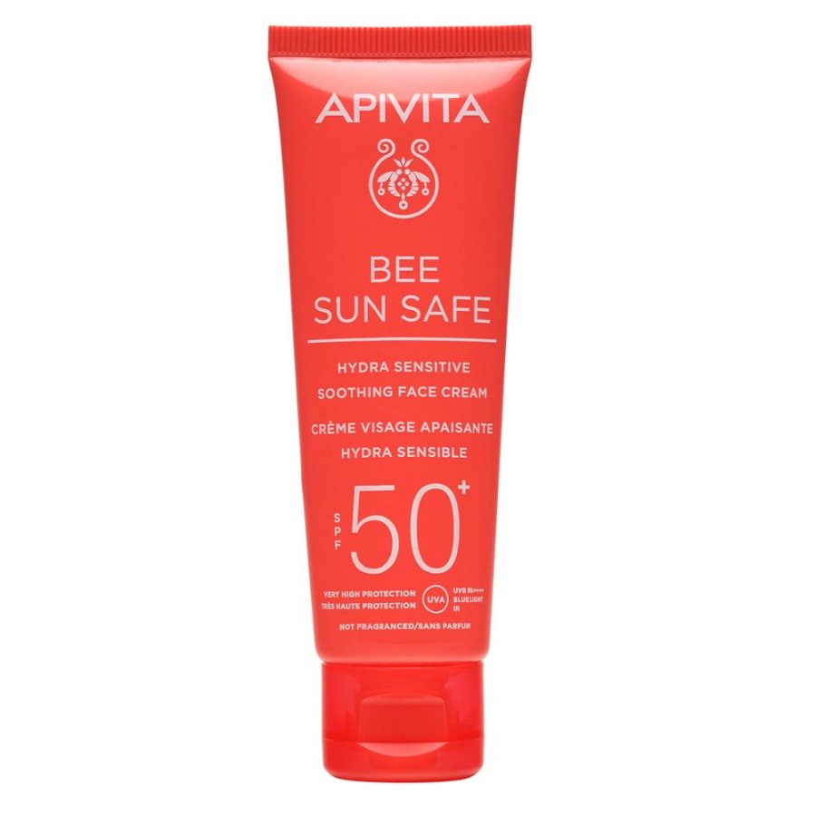 Apivita Bee Sun Safe Hydra Sensitive Crema Viso SPF50+, 50 ml