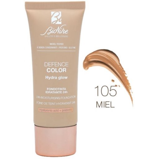 Bionike Defence Color Fondotinta Hydra Glow 105 Miel - SPF 30 e Luminosità Idratante