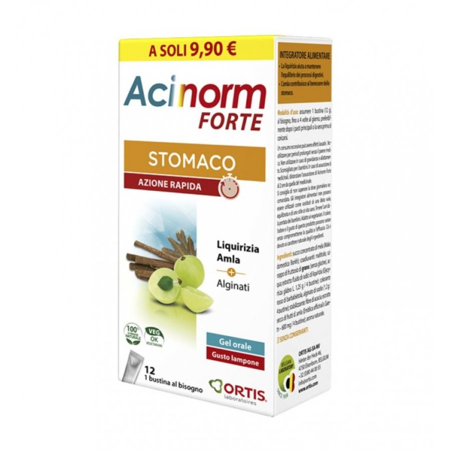 Acinorm Forte 12 Bustine - Integratore Alimentare Liquido con Liquirizia e Amla