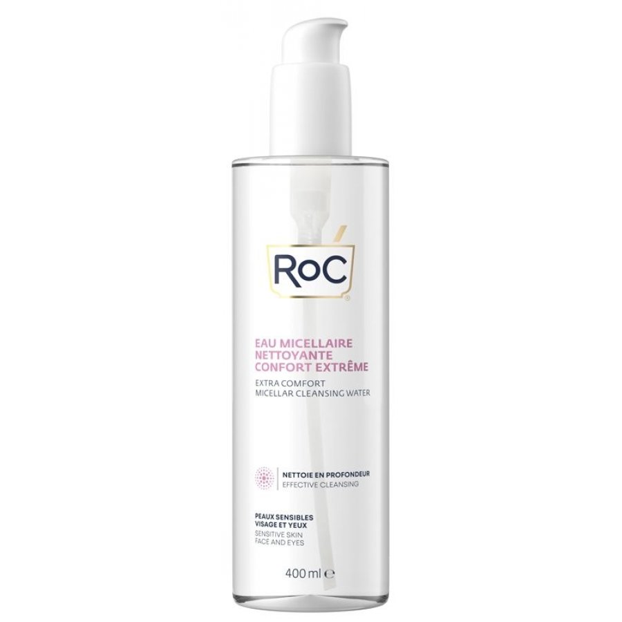 Roc Acqua Micellare Detergente Extra Comfort 400ml - Detergenza Delicata per Pelli Sensibili