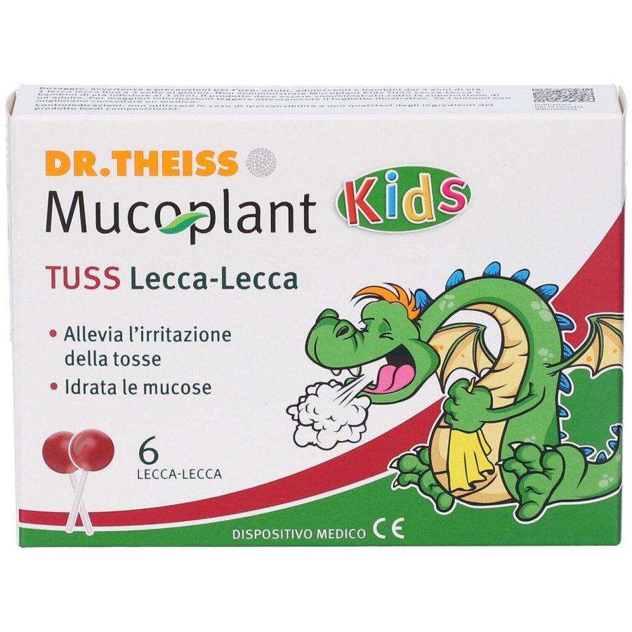 Dr. Theiss, Mucoplant Tuss Lecca-Lecca per Bambini, 6 pezzi
