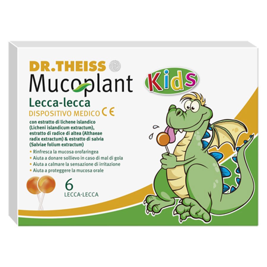 Dr. Theiss Mucoplant Kids Lecca-Lecca, 6 Pezzi