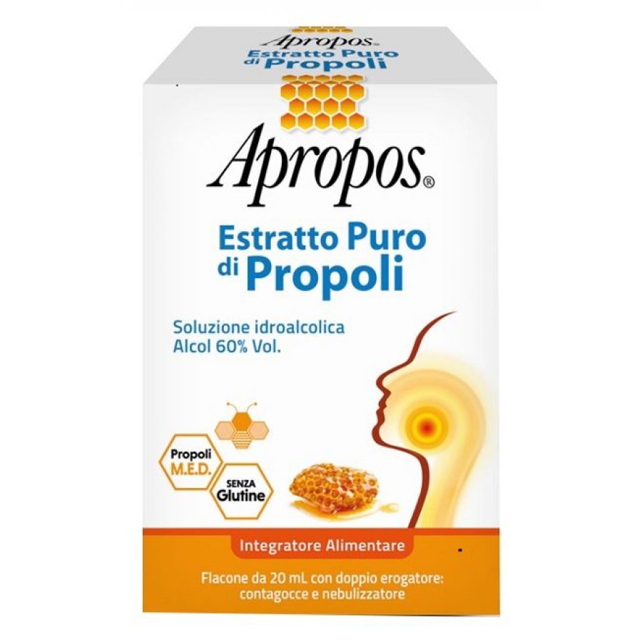Apropos Estratto Puro Di Propoli Spray+Contagocce 20ml - Integratore Alimentare