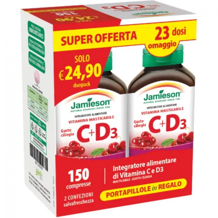 Jamieson Duo Pack Vitamina C+D 2x75 Compresse