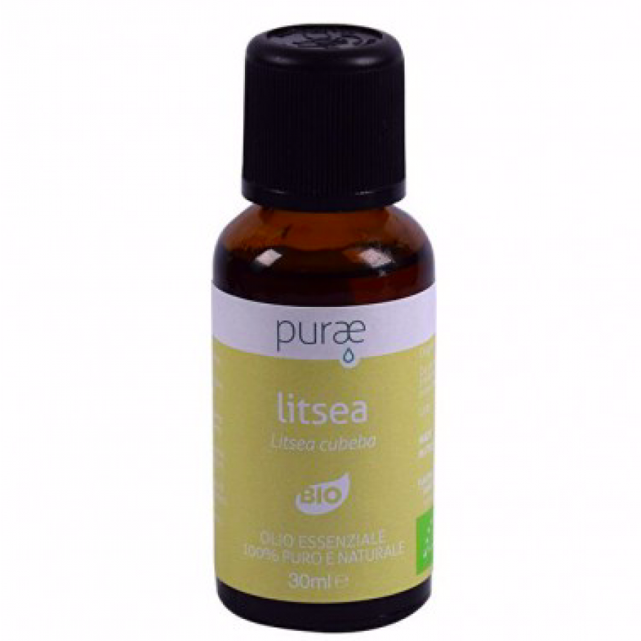 Purae Litsea Bio Olio Essenziale 10ml - Olio Essenziale Biologico 100% Puro e Naturale