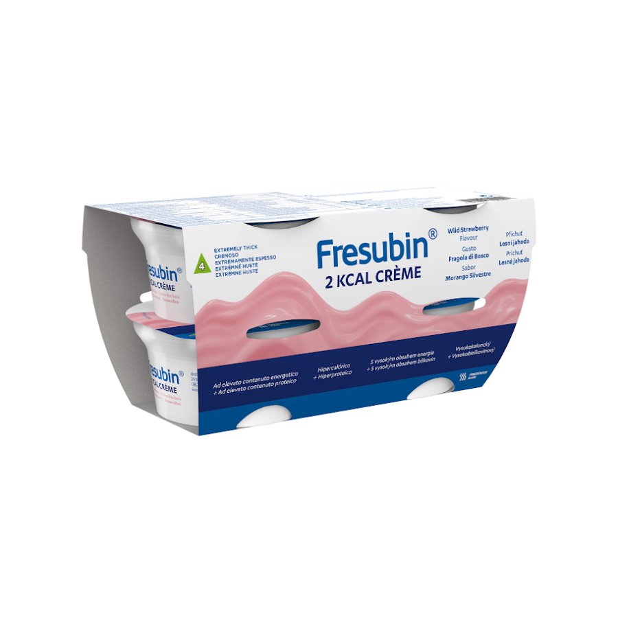 Fresubin 2 kcal Cr&egrave;me Gusto Fragola, 4 x 125 g
