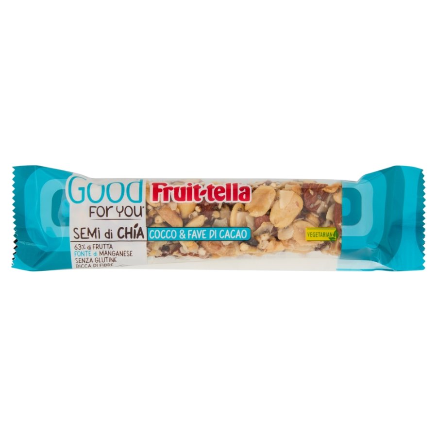 Fruittella Good For You Cocco & Fave di Cacao Barretta Senza Glutine, 36 g
