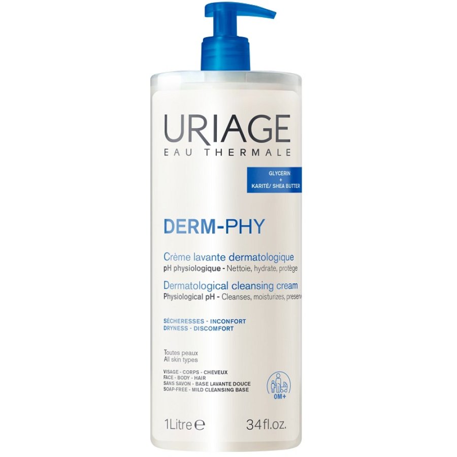 Uriage Derm-PHY Cr&egrave;me Lavante Dermatologica, 1L