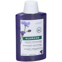 Klorane Shampoo Alla Centaurea Bio Anti-Ingiallimento 200ml - Shampoo Naturale per Capelli Grigi e Biondi