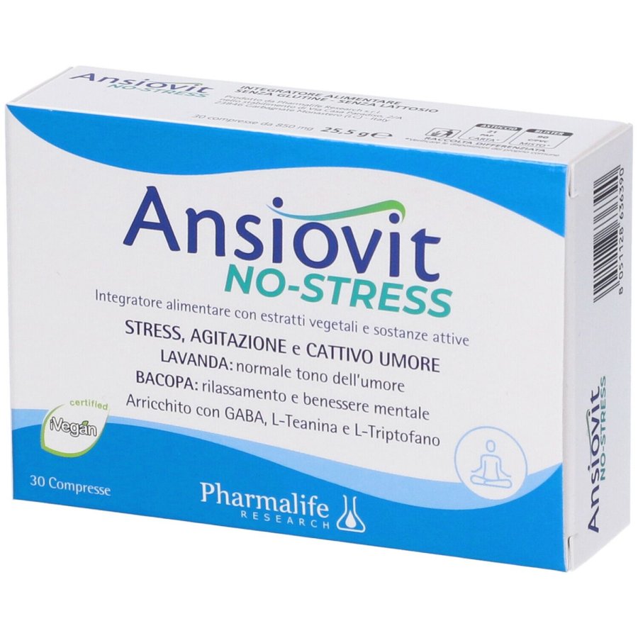 Pharmalife Research, Ansiovit - No Stress, 30 Compresse