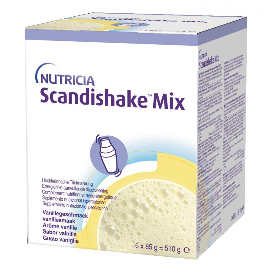 Scandishake Vaniglia 6x85g - Alimento Dietetico per Fibrosi Cistica