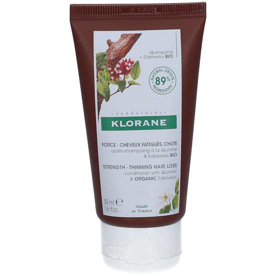 Klorane Balsamo Chinina e Stella Alpina BIO 50 ml - Fortificante e Districante Capelli Deboli