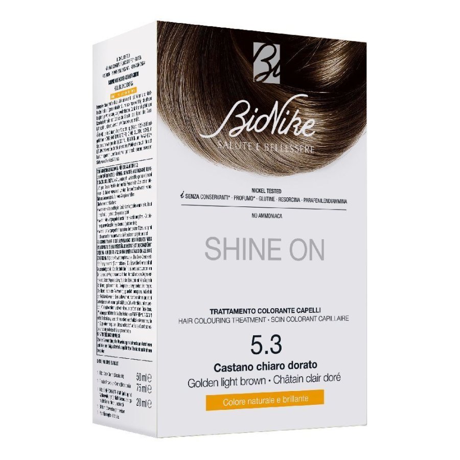 Bionike Shine On 5.3, Trattamento Colorante Capelli, Castano Chiaro Dorato 
