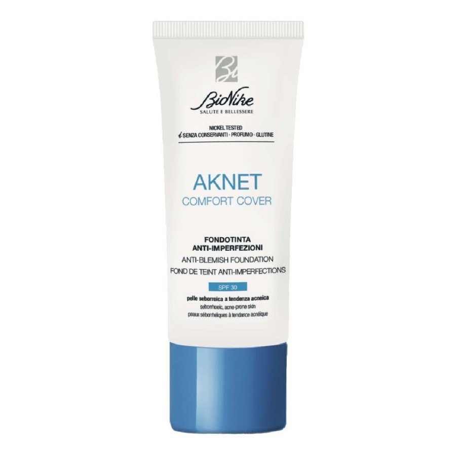 BioNike Aknet Comfort Cover 104 Biscuit – Fondotinta pelle acneica 30 ml