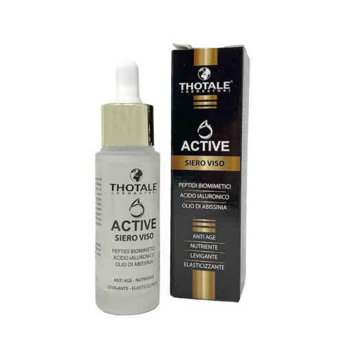 Thotale Active, Siero Viso Anti-Age Nutriente all'Acido Ialuronico, 30 ml
