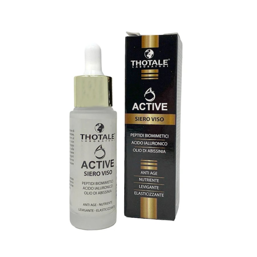 Thotale Active, Siero Viso Anti-Age Nutriente all'Acido Ialuronico, 30 ml