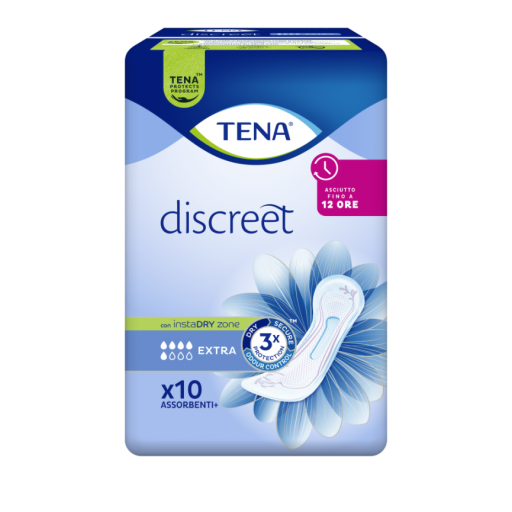 Tena Discreet Extra - Assorbente Incontinenza Leggera 10 Pezzi