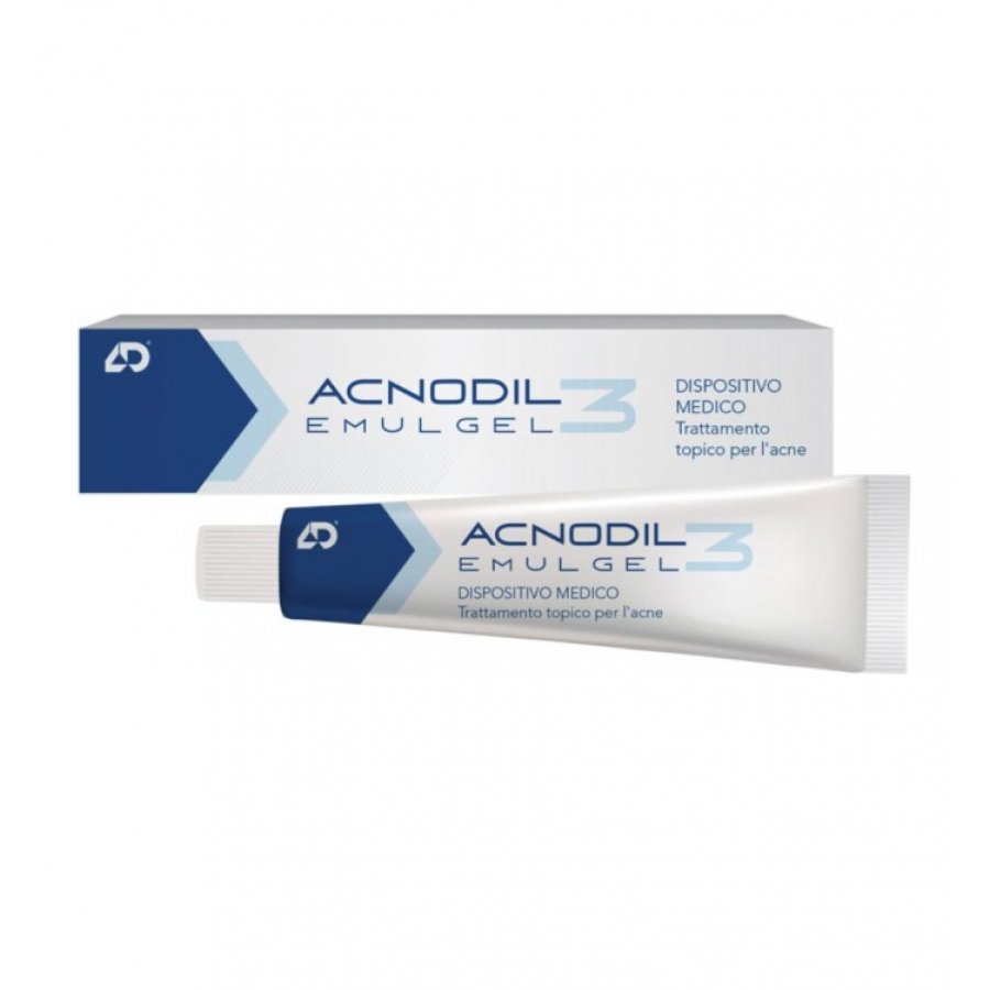 ACNODIL 3 Emulgel 30ml - Emulgel Antinfiammatorio per Pelle Irritata, 30ml
