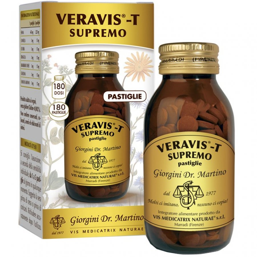Veravis-T Supremo 180 pastiglie - integratore per la regolarità intestinale