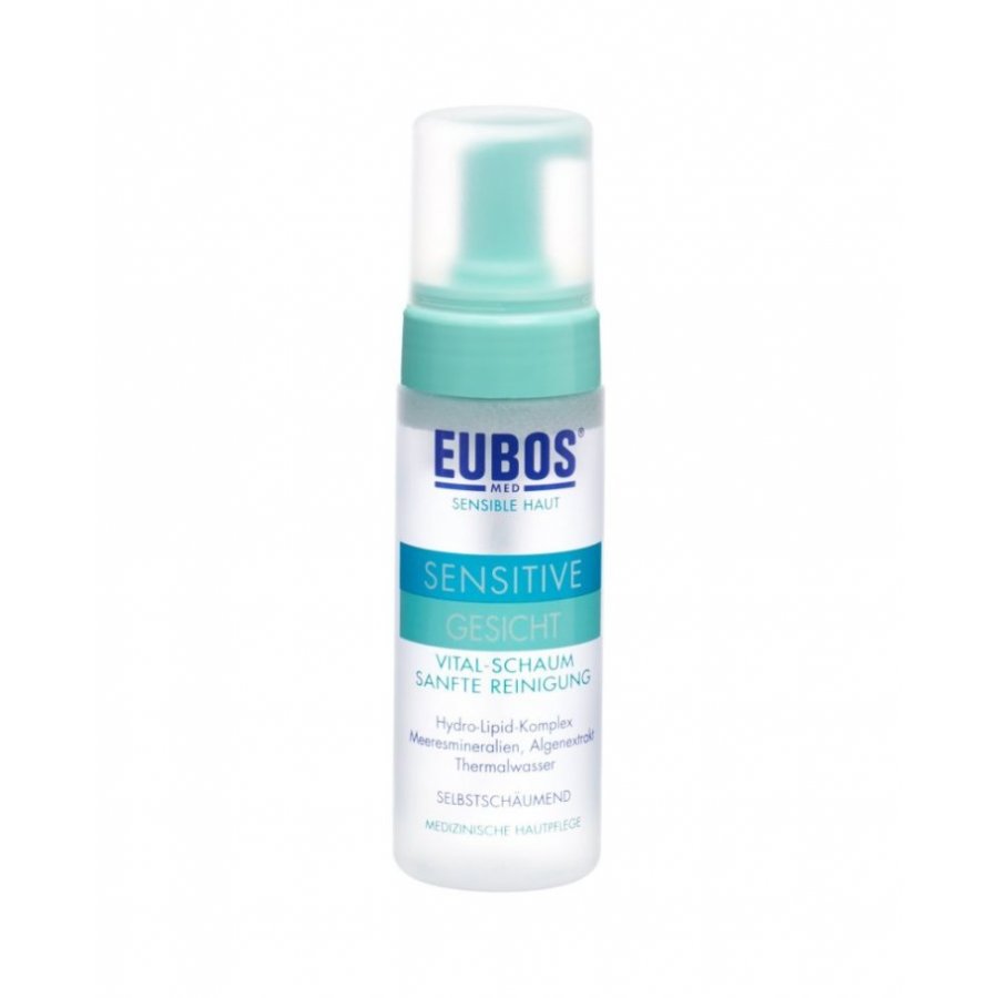 Eubos Sensitive Mousse Detergente Viso Delicata 150ml - Pulizia Profonda e Delicata per Pelli Sensibili