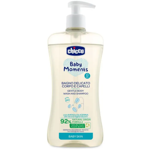 Chicco Baby Moments Bagno Corpo/Capelli 500ml - Bagno Delicato Chicco