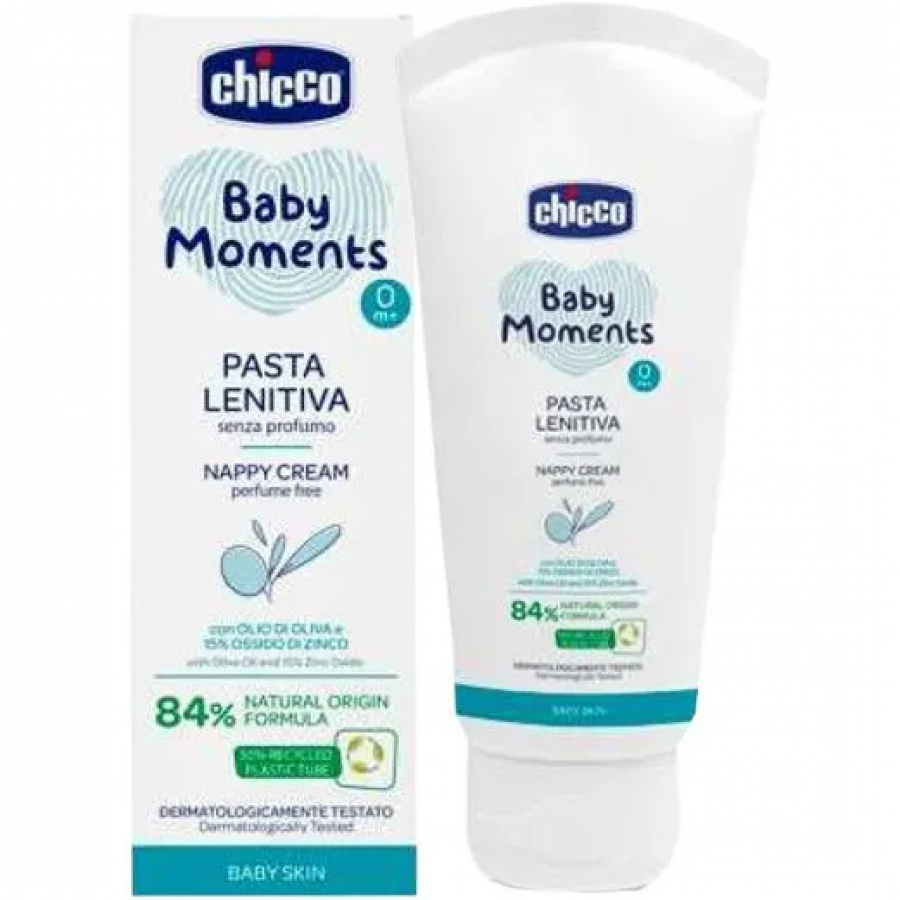 Chicco Baby Moments Pasta Cambio Delicata 100ml - Pasta Lenitiva Senza Profumo
