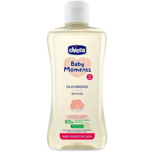Chicco Baby Moments Olio Massaggio Sensitive 200ml - Olio Delicato per Massaggio Pediatrico