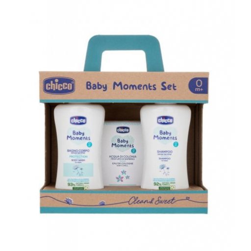 CHICCO BABY MOMENTS  Set Bagno + Shampoo + Colonia 0m+