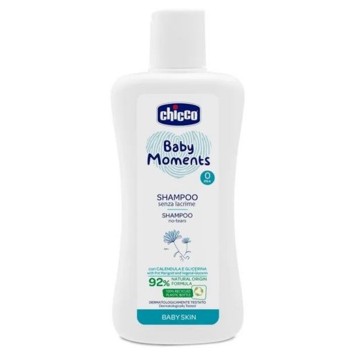 Chicco Baby Moments Shampoo Delicato Senza Lacrime 200ml - Shampoo per Bambini Senza Lacrime