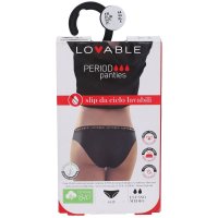 Lovable Period Panties Slip Flusso Medio Nero, XL