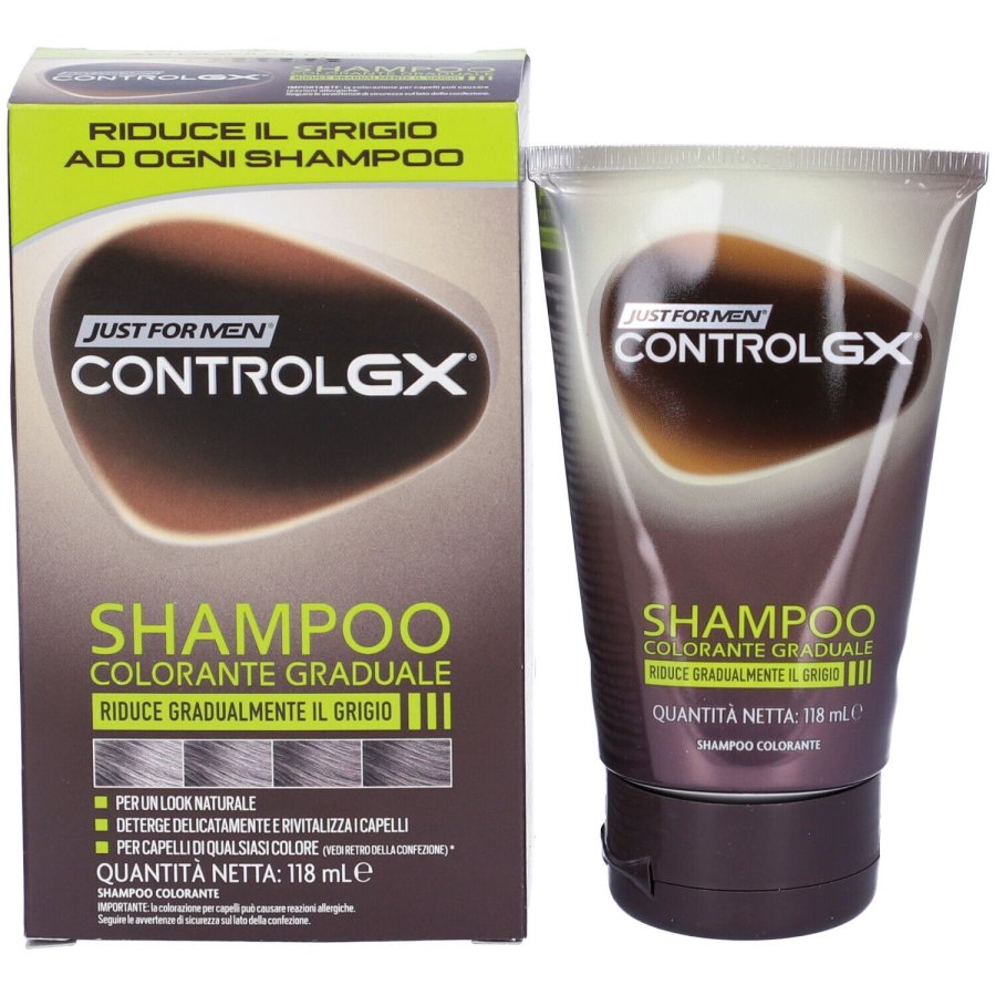 Just for Men, Control GX Shampoo Colorante Graduale, 118 ml