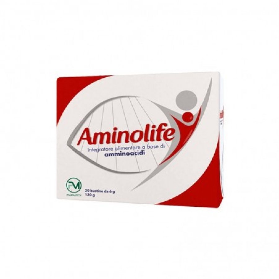Piemme Pharmatech Aminolife 20 Bustine - Integratore Alimentare di Aminoacidi Essenziali e HMB