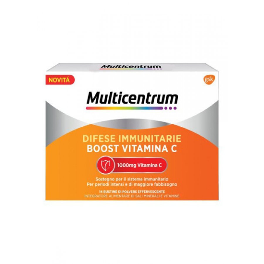 Multicentrum Difese Immunitarie Boost Vitamina C - 14 Bustine Polvere Effervescente
