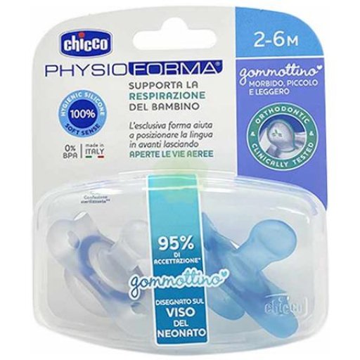 CHICCO Gommottino Physio Silic.Bimbo 2-6m 2pz