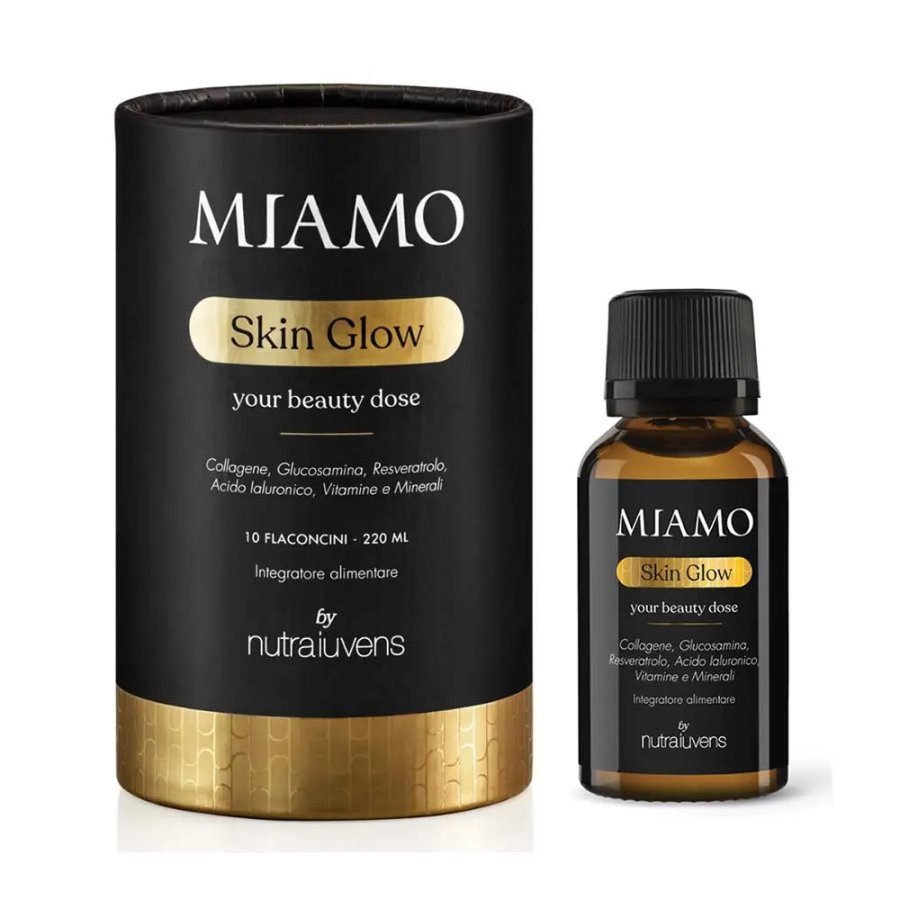 Miamo Skin Glow Integratore di Collagene, 10 Flaconcini x 22 ml
