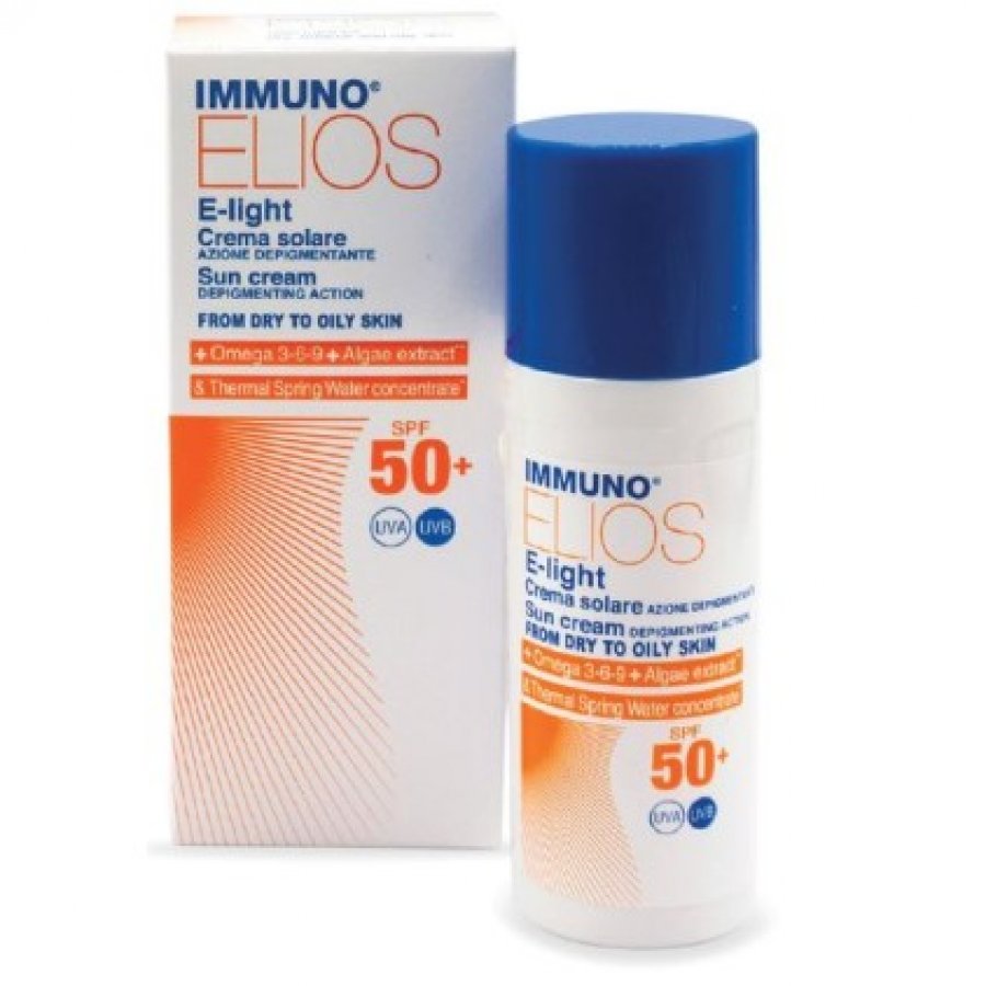 Immuno Elios - Viso E-Light SPF50+ Crema Solare 40ml - Protezione Solare Avanzata per il Viso