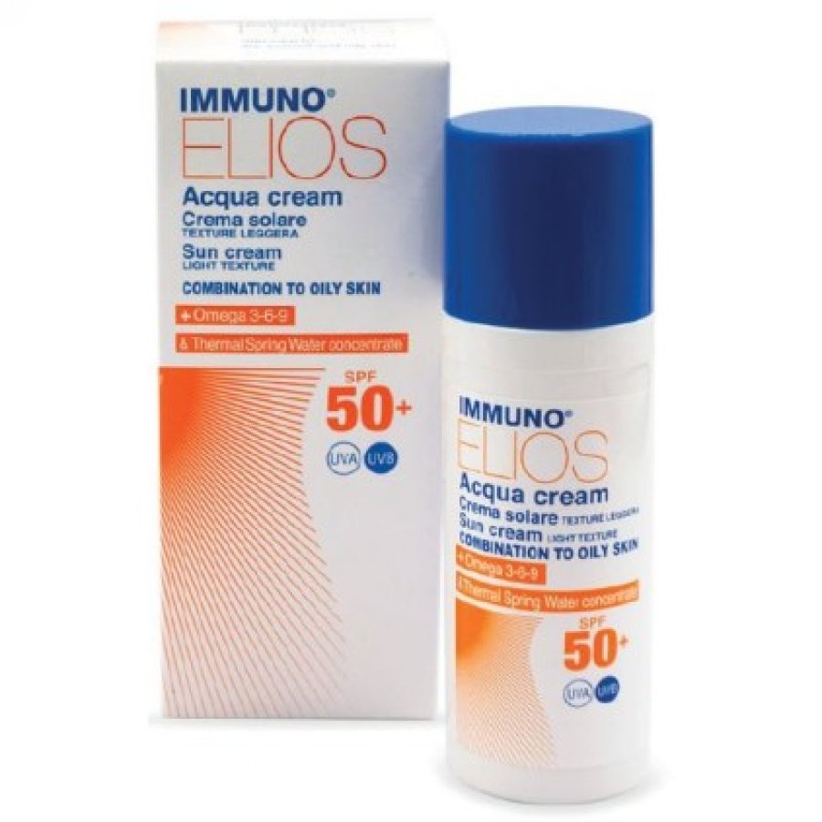 Immuno Elios - Acqua Cream SPF50+ Oily Skin 40ml - Crema Solare Protettiva per Pelli Grasse