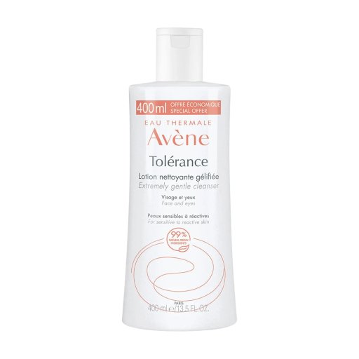 Avène, Tolérance Lozione Detergente in Gel Struccante Viso Occhi Labbra, 400 ml