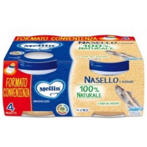 Mellin 12 Omogeneizzati Pesce Con Verdure, 100% Naturale, 4 X 80 G - 9