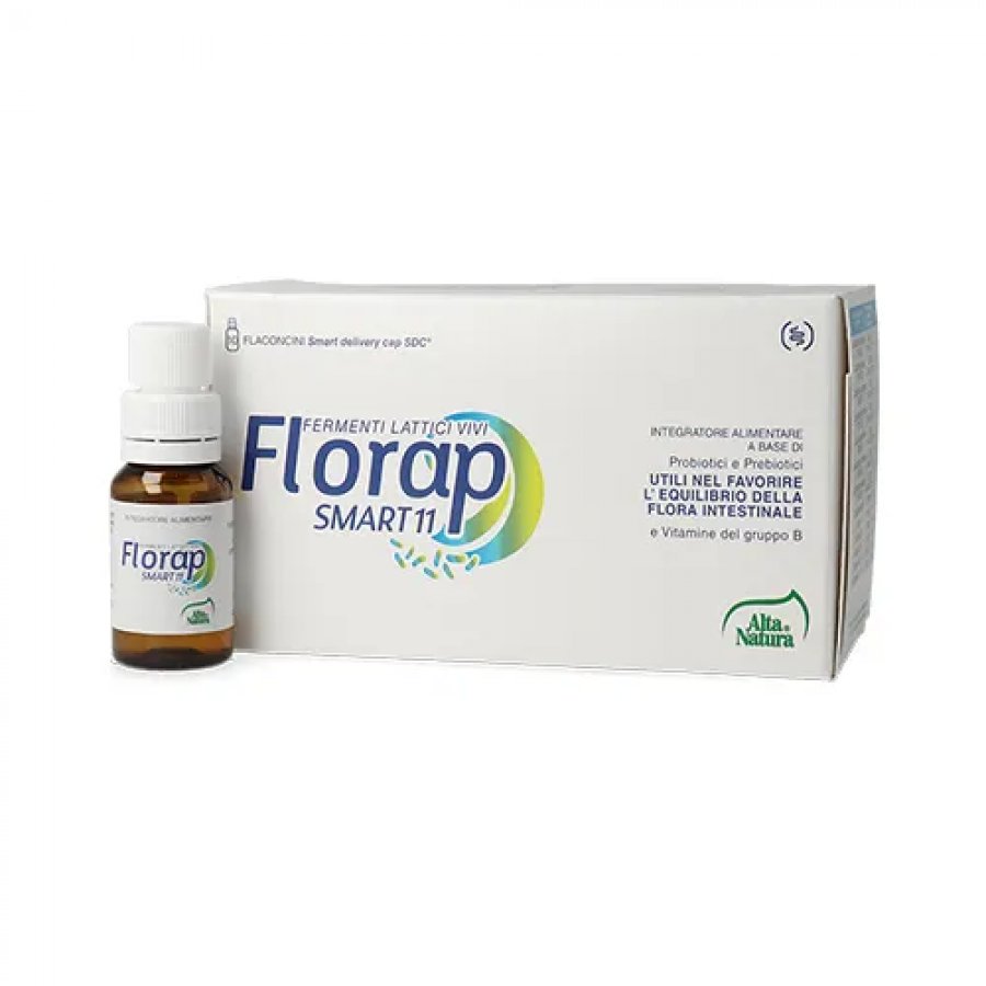 Florap Smart Adulti 10 Flaconcini SDC da 10 ml - Integratore Alimentare con Probiotici e Prebiotici