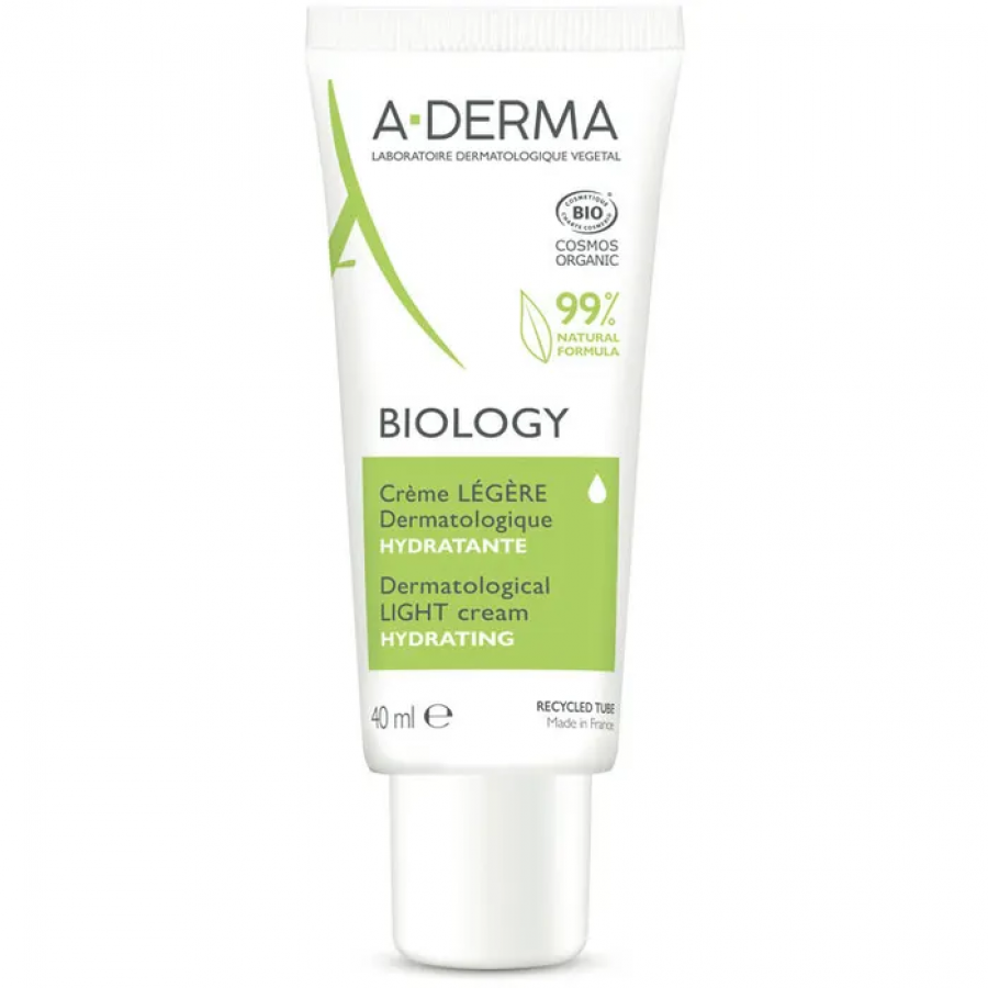 A-Derma Biology Crema Leggera Dermatologica Idratante 40ml - Idratazione e Protezione per la Tua Pelle