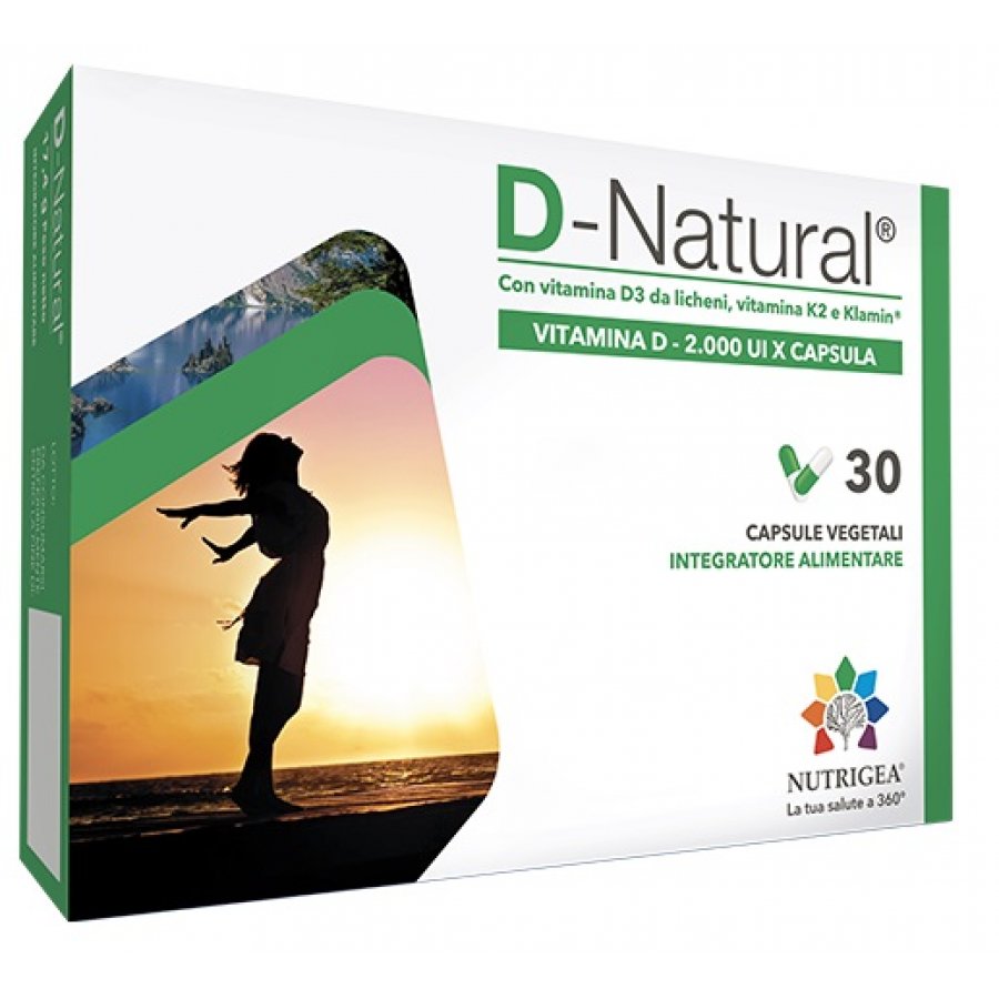 D-Natural 30 Capsule - Integratore Alimentare di Vitamina D3 per il Benessere Osseo